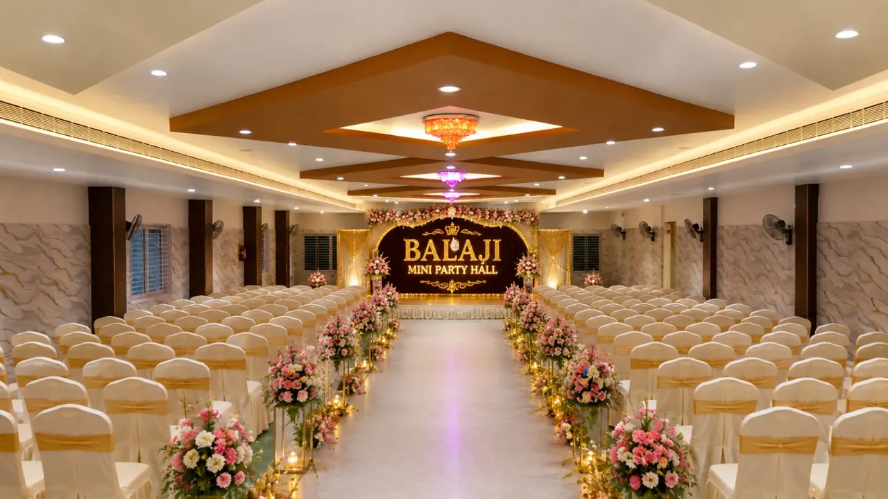 Balaji Mini Party Hall - decorated for a small function